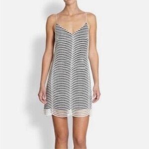 JAYGODFREY Parsons Sequin Overlay Black and White Dress. Size 2.